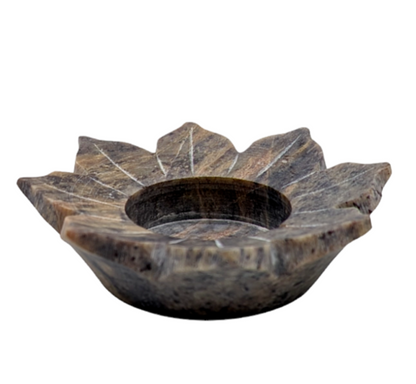 Lotus Natural Soapstone Incense Burner