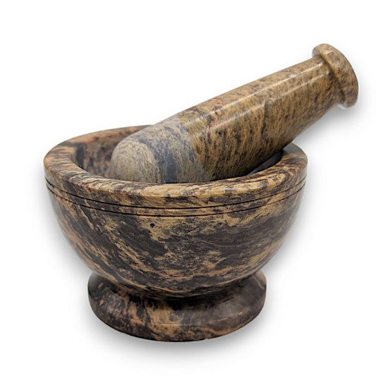 Mortar and Pestle Carved Stone