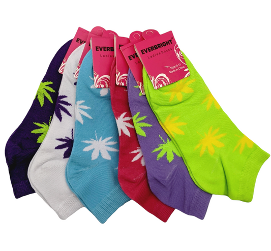 Womens Novelty Low Cut Socks Lightweight 6-Pair