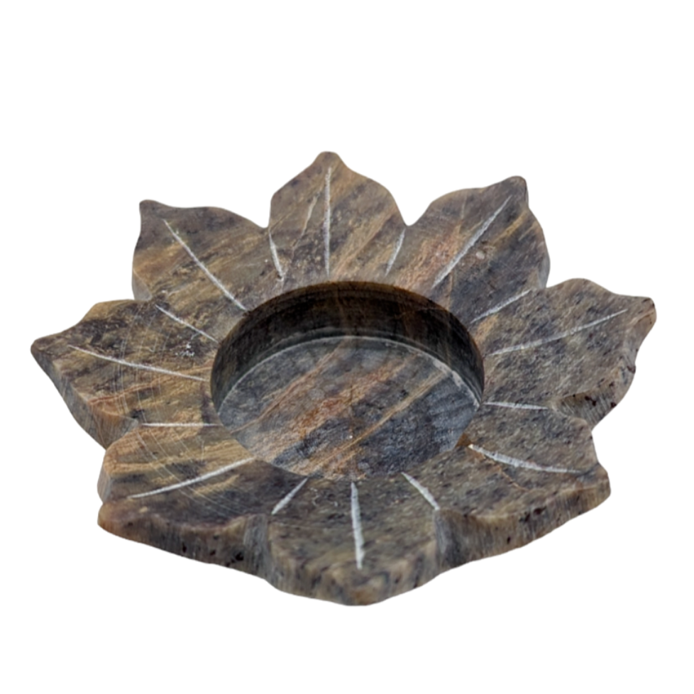 Lotus Natural Soapstone Incense Burner