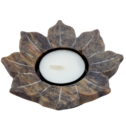 Lotus Natural Soapstone Incense Burner