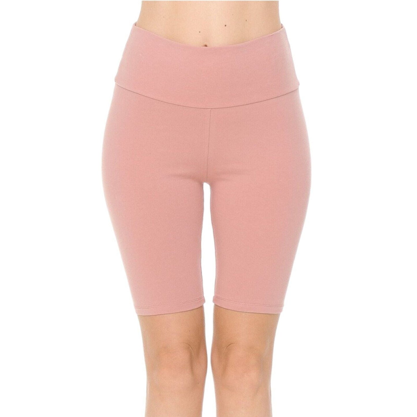 Women's Jersey Biker Shorts High Waist Pink