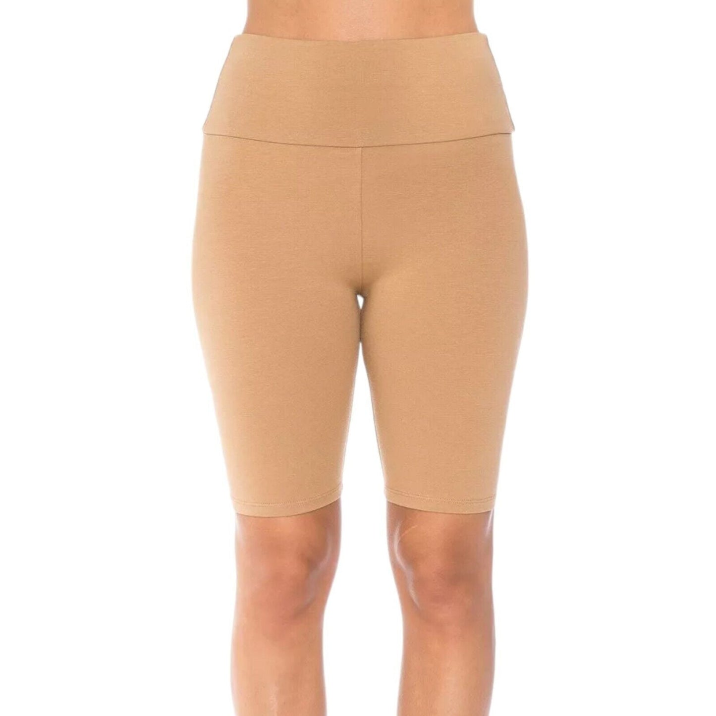 Women's Jersey Biker Shorts High Waist Dune