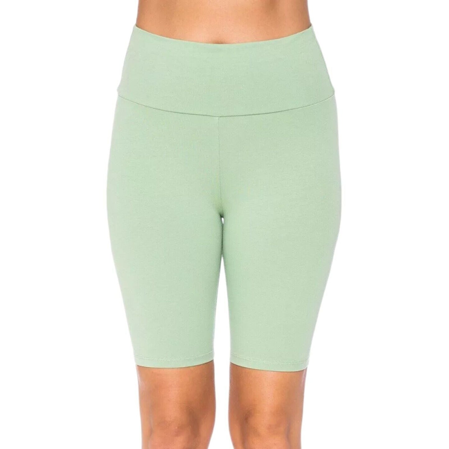 Women's Jersey Biker Shorts High Waist Mint