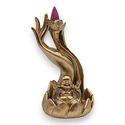 Maitreya Gold Back flow Incense Burner 