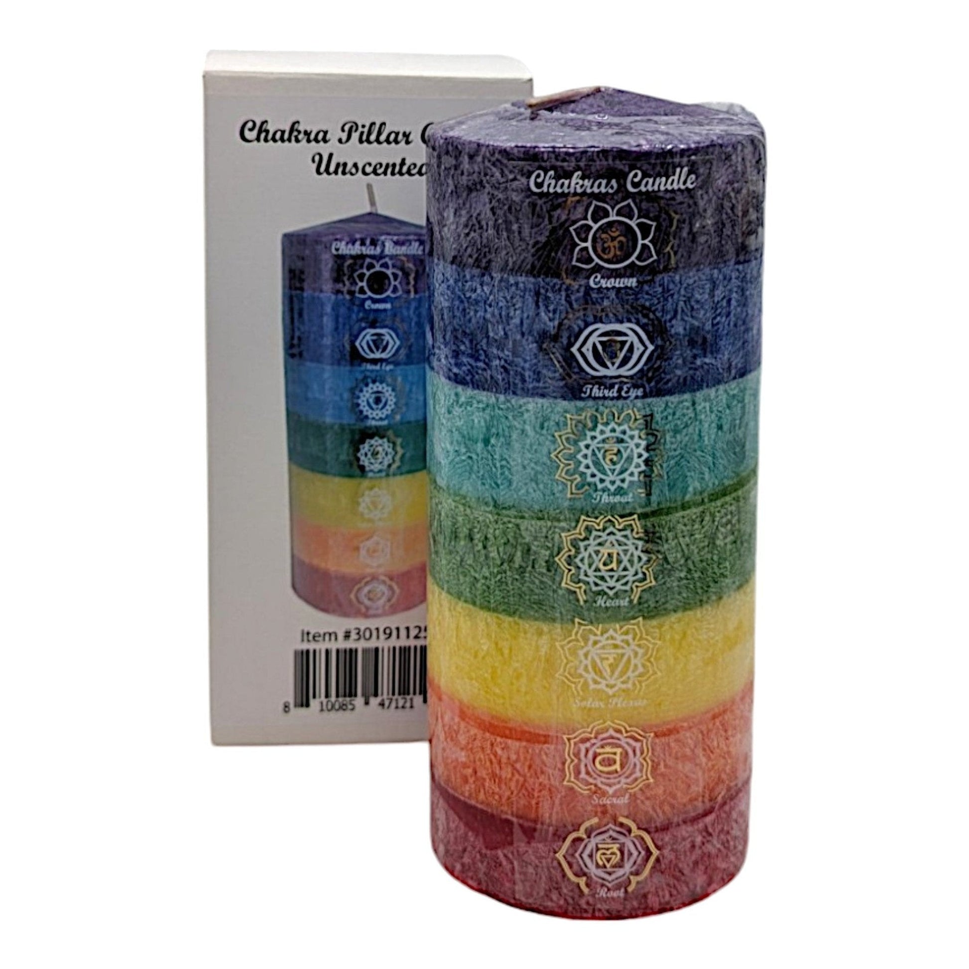 Chakra Pillar Candle Unscented