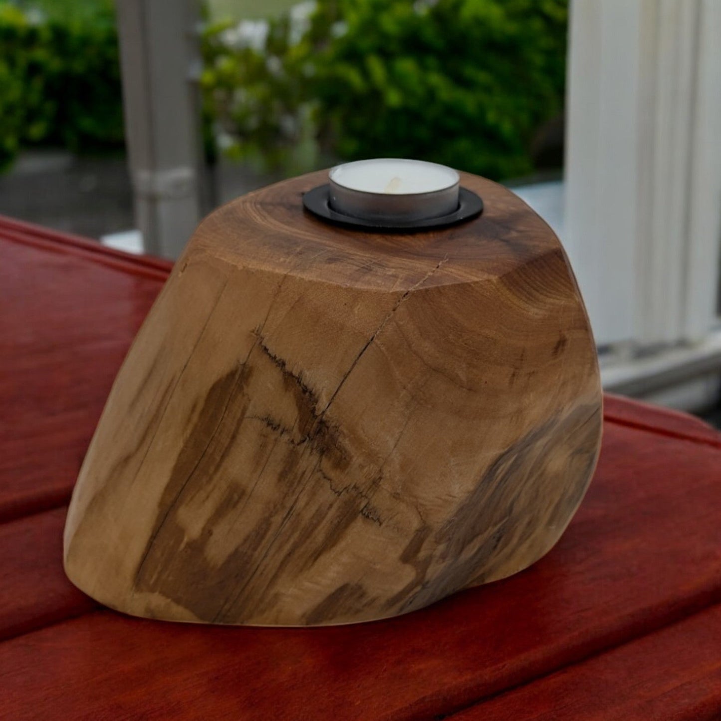 Wooden Tea Light Candle Holder