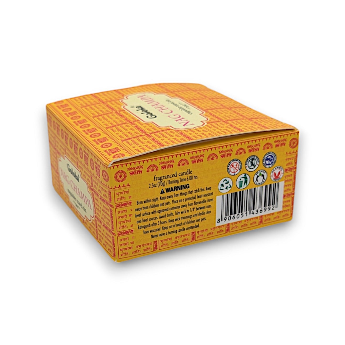 GOLOKA Nag Champa Travel Candle