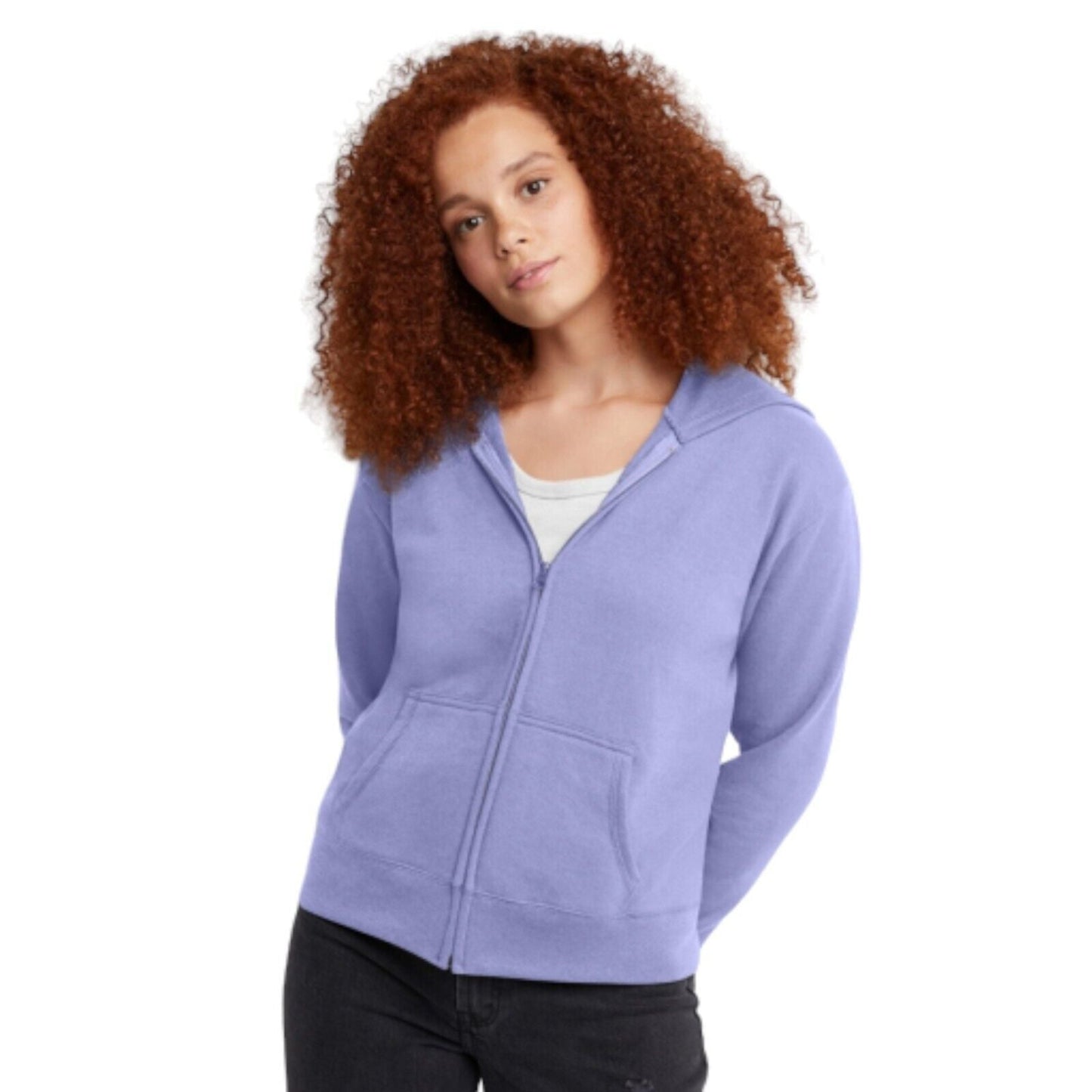 Hanes Women's Zip Up Hoodie Purple