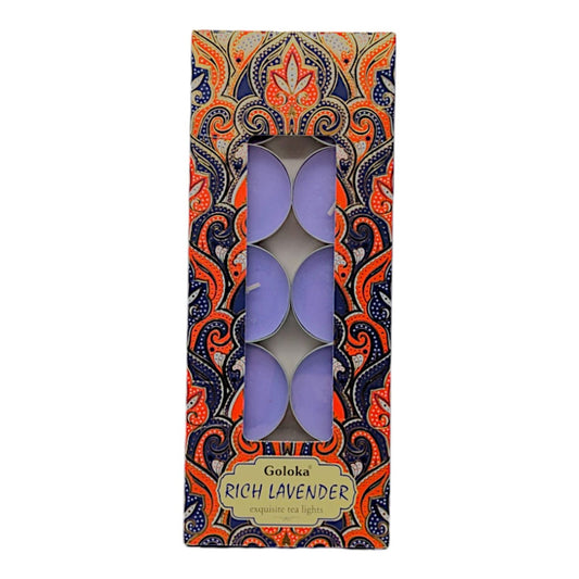 Goloka Rich Lavender Tea Light Candles