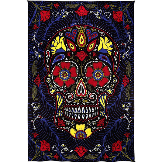 3D Tapestry Sugar Skull Hanger Packaged Tapestries