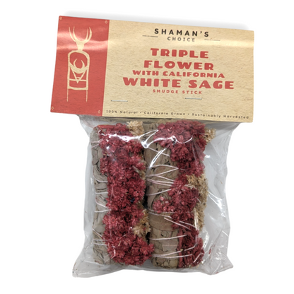 Triple Flower California White Sage Smudge Sticks