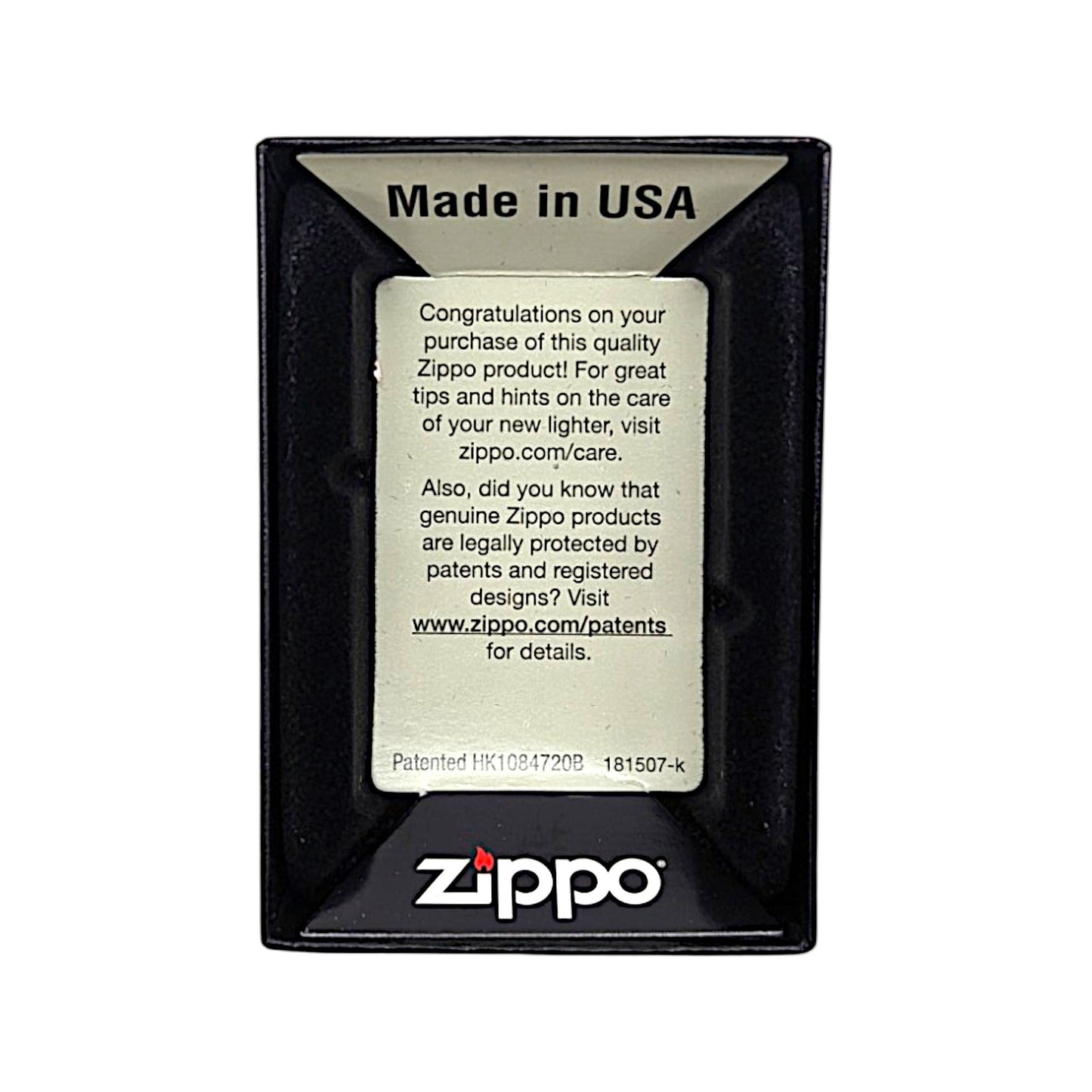 Mushroom Skull Zippo Lighter with bold mushroom and skull design, Made in USA, sold with box, no lighter fluid included.