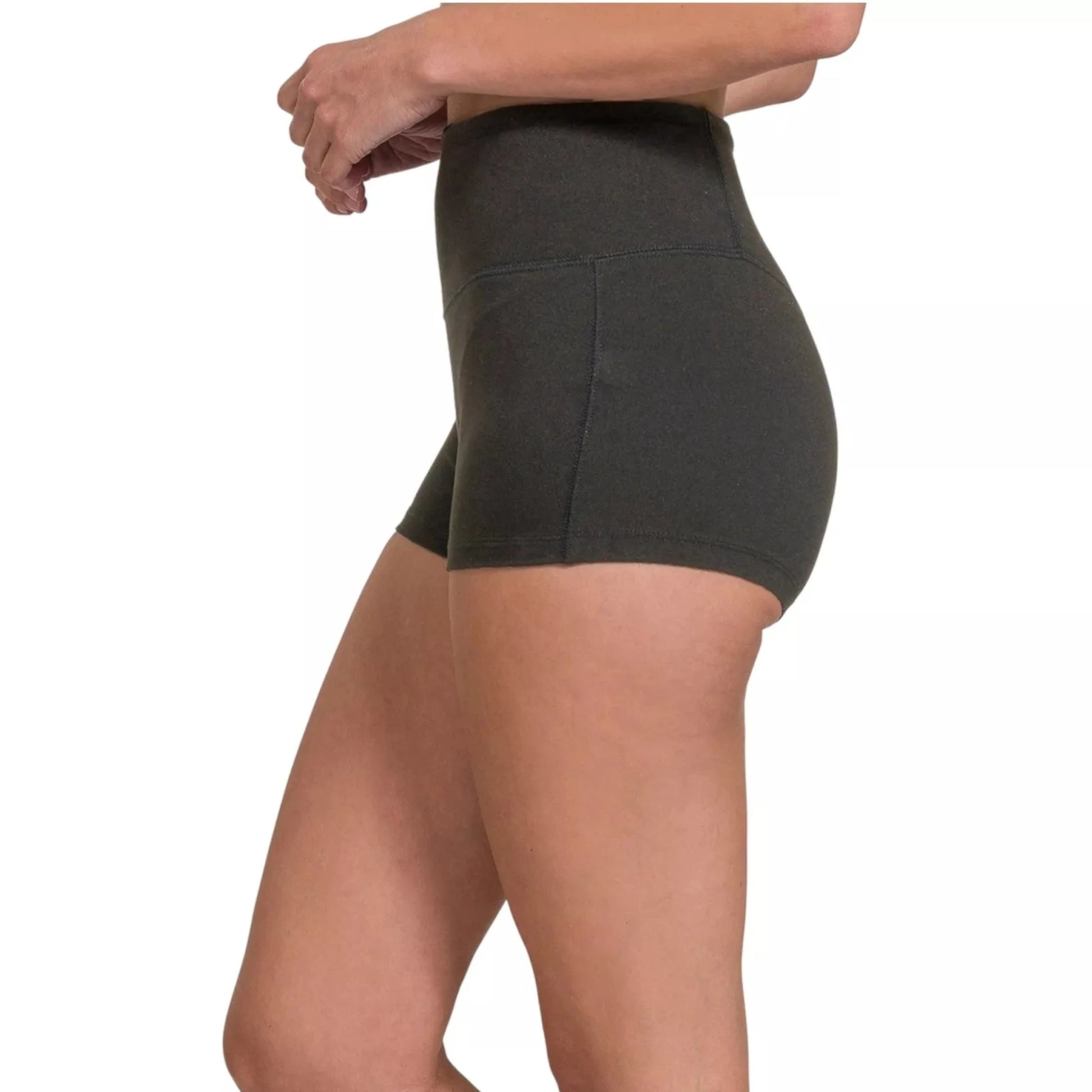 Zenana Wide Waistband Microfiber Biker Shorts 